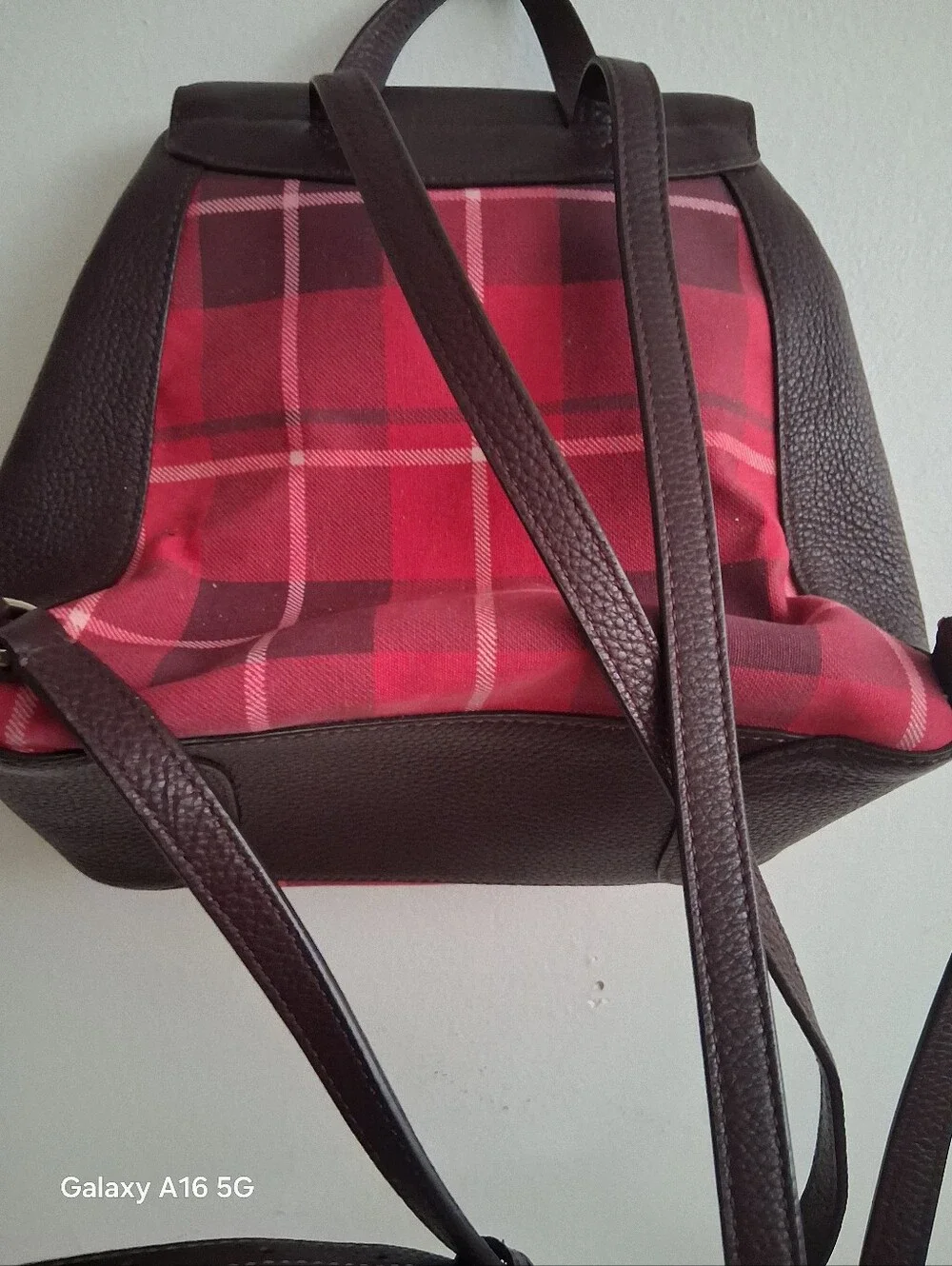 Kate Spade Leila Plaid Medium Flap Backpack